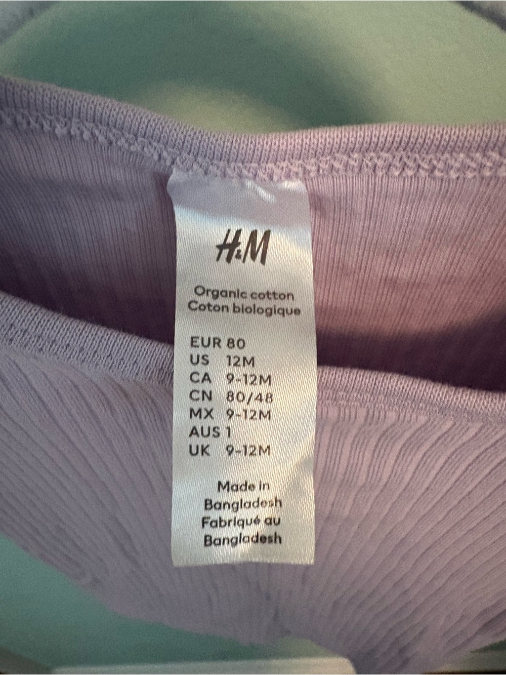 H&M Pastel Lilac Ribbed Baby Two-Piece Set - Picture 3 of 6